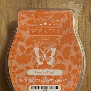 Scentsy Paradise Punch Wax Bar - Orange and White
